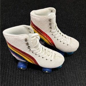 Rainbow Sparkle Roller Skates